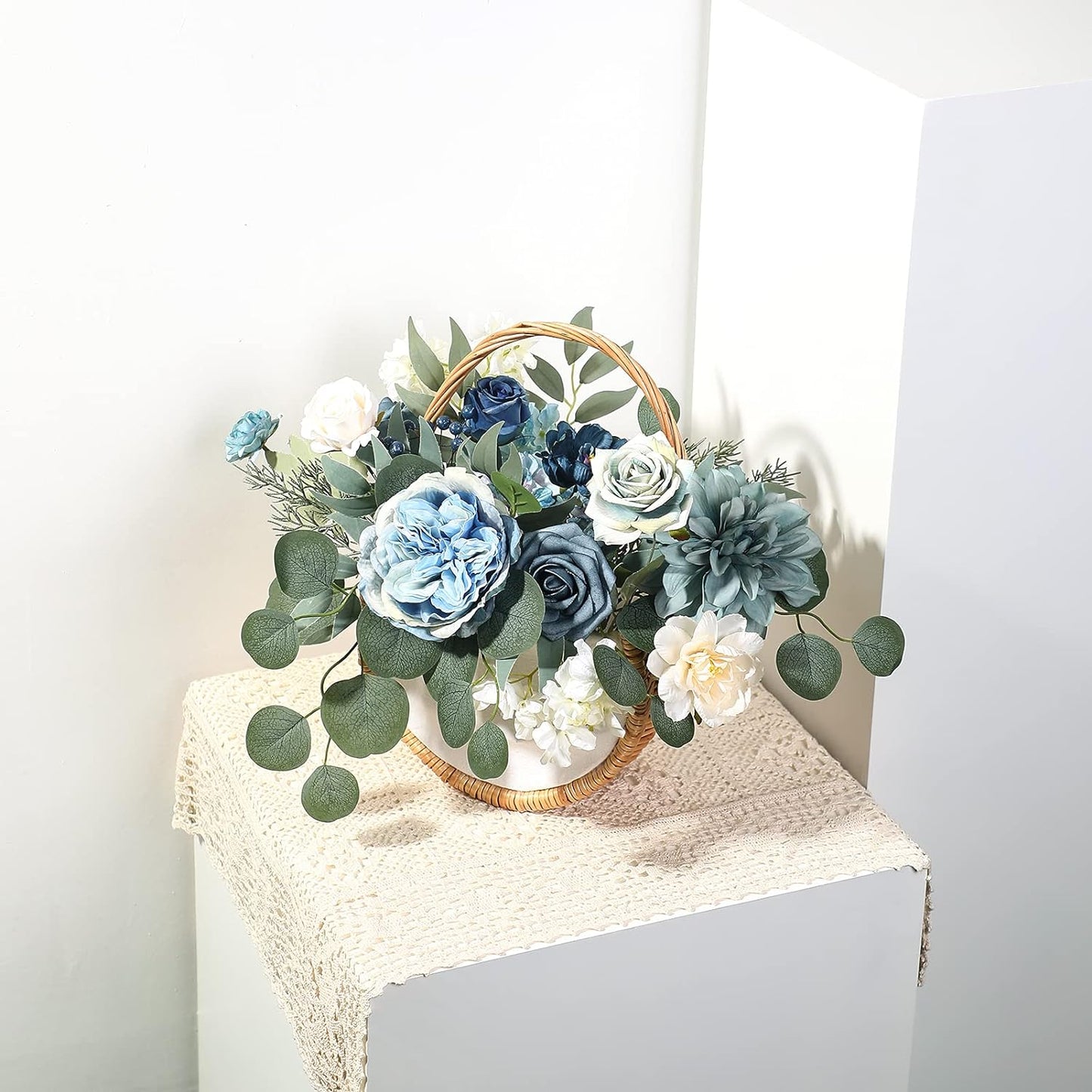 DIY DESIGNER FLOWER COMBO BOXES IN VINTAGE DUSTY BLUE