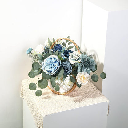 DIY DESIGNER FLOWER COMBO BOXES IN VINTAGE DUSTY BLUE