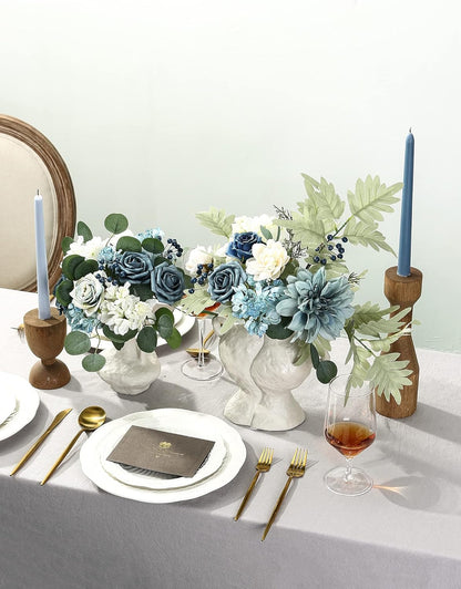 DIY DESIGNER FLOWER COMBO BOXES IN VINTAGE DUSTY BLUE