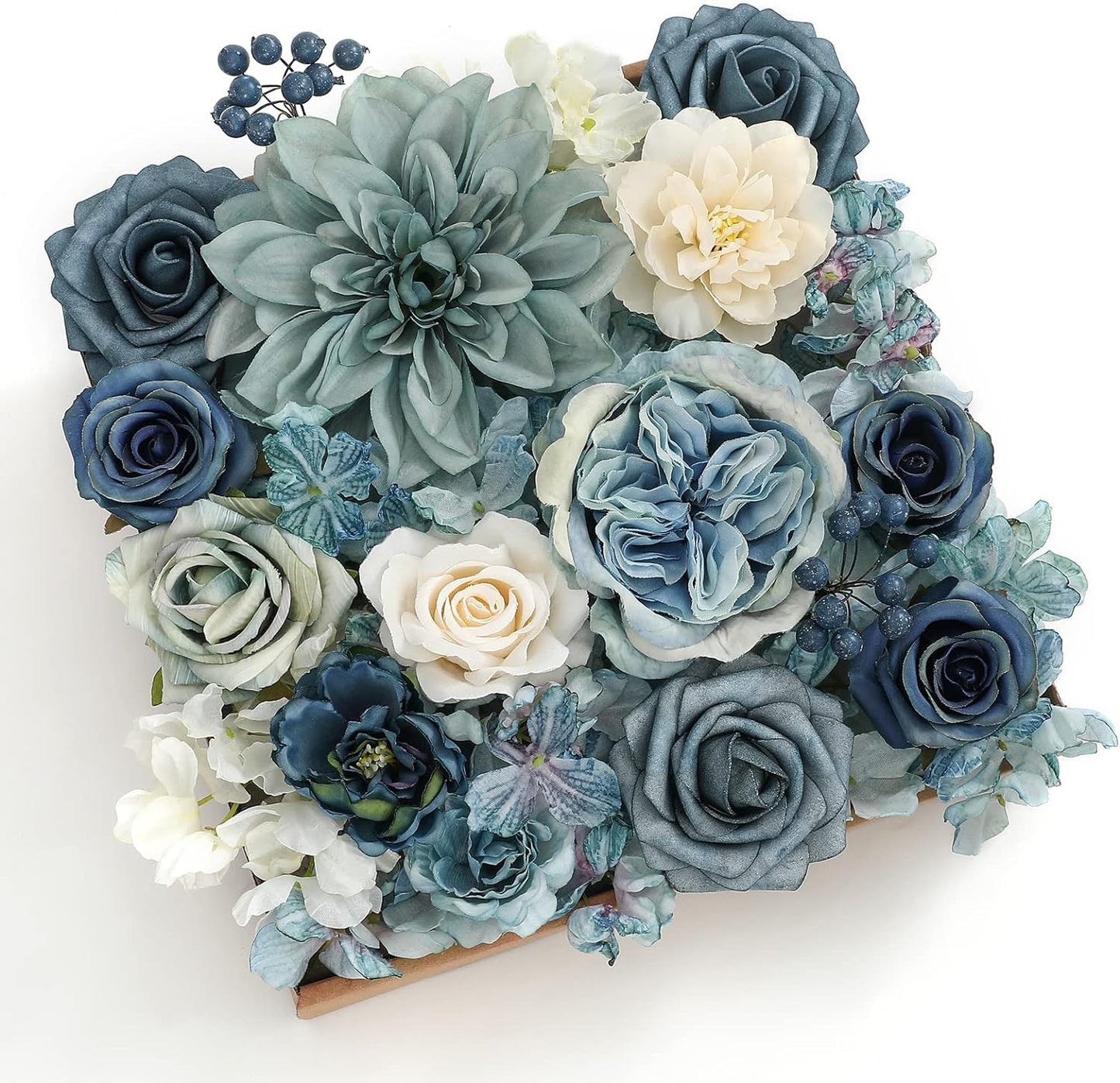 DIY DESIGNER FLOWER COMBO BOXES IN VINTAGE DUSTY BLUE