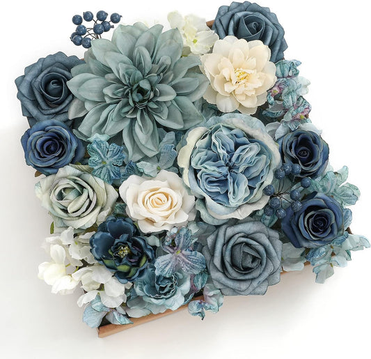 DIY DESIGNER FLOWER COMBO BOXES IN VINTAGE DUSTY BLUE