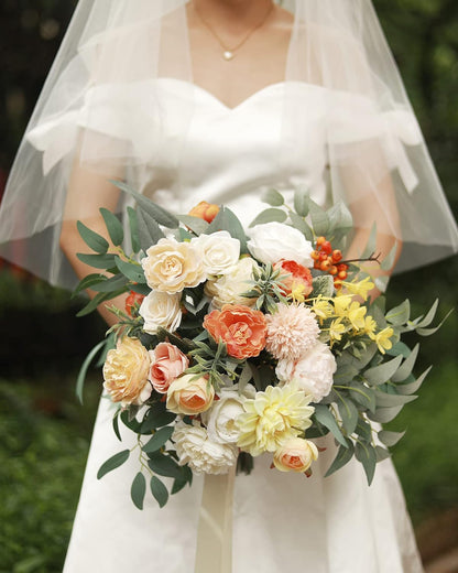 DIY DESIGNER FLOWER COMBO BOXES IN WARM ORANGE WHITE