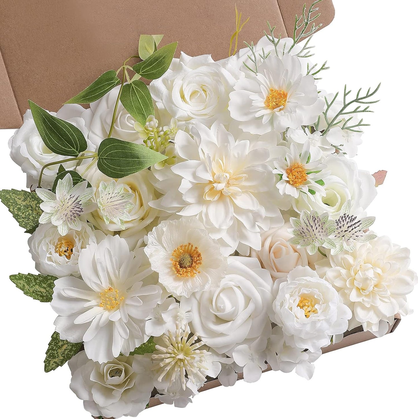 DIY DESIGNER FLOWER COMBO BOXES IN WHITE