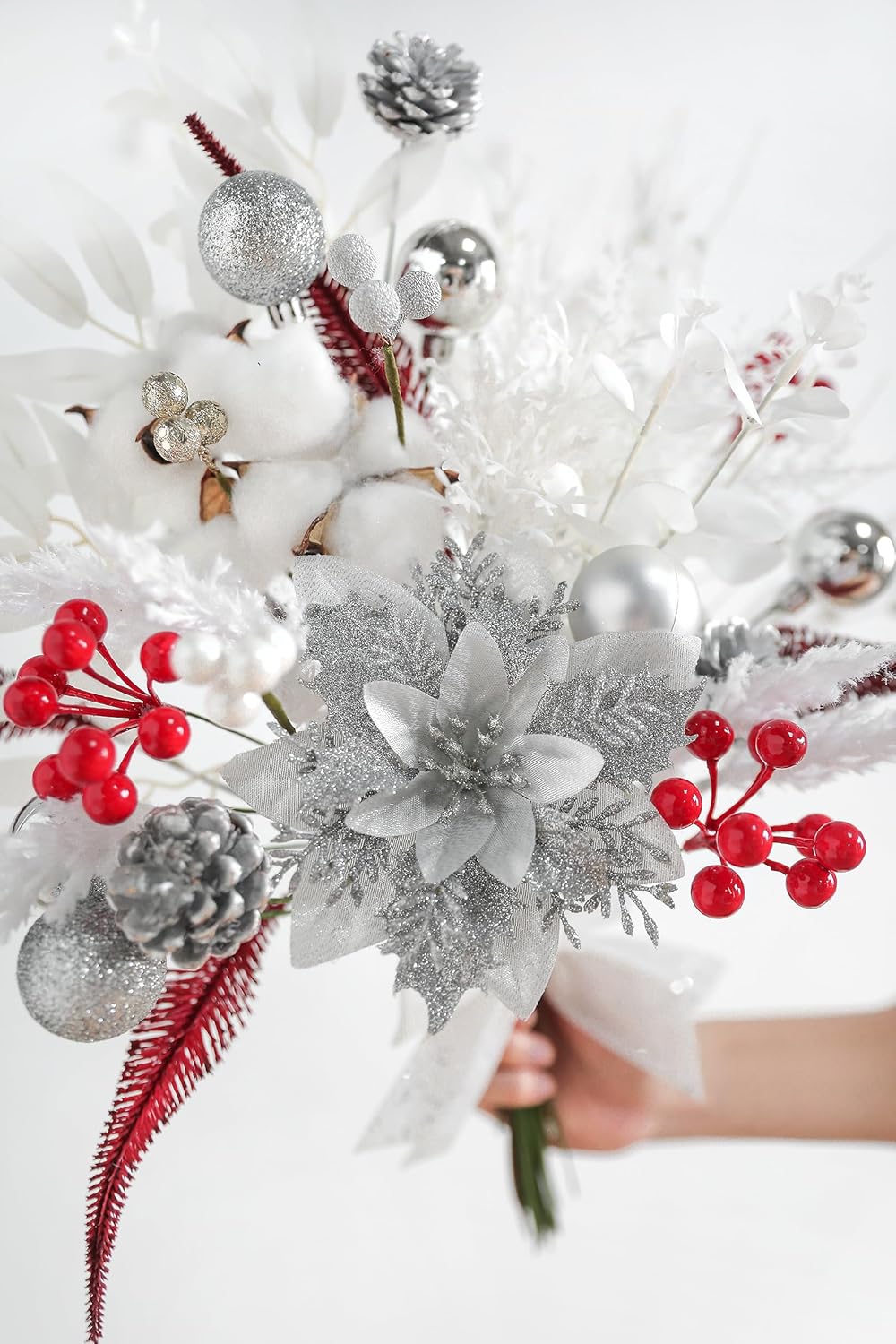 ARTIFICIAL GREENING STEM BOX SET-WHITE