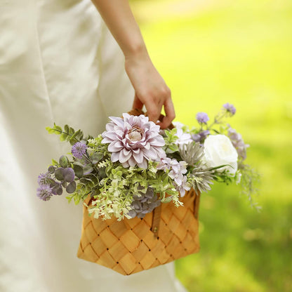 DIY DESIGNER FLOWER COMBO BOXES IN WHITE & PURPLE